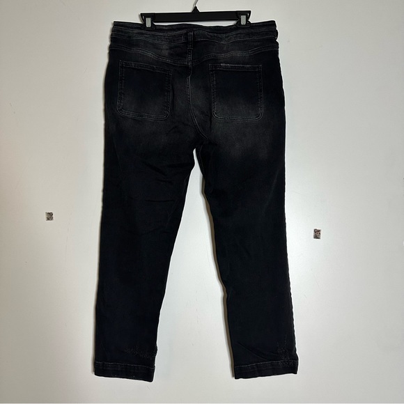 Pilcro and the letterpress black front button high rise slim jeans - Picture 2 of 5